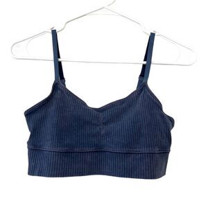Aerie Offline Blue Ribbed Bralette